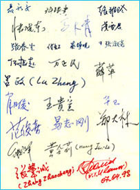 Автографы китайских сейсмологов. 1993. 25 Кбайт