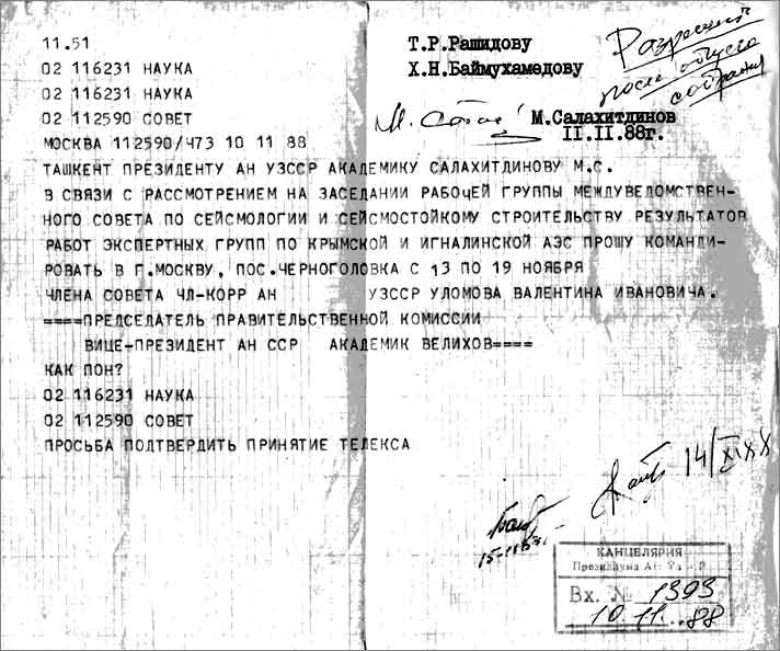 Телеграмма от Е.П.Велихова. 54 Кбайт